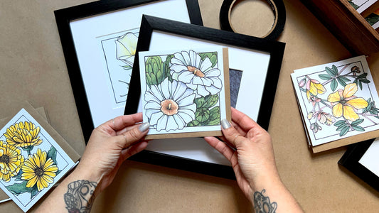 Repurpose Stationery Cards into Framed Art!