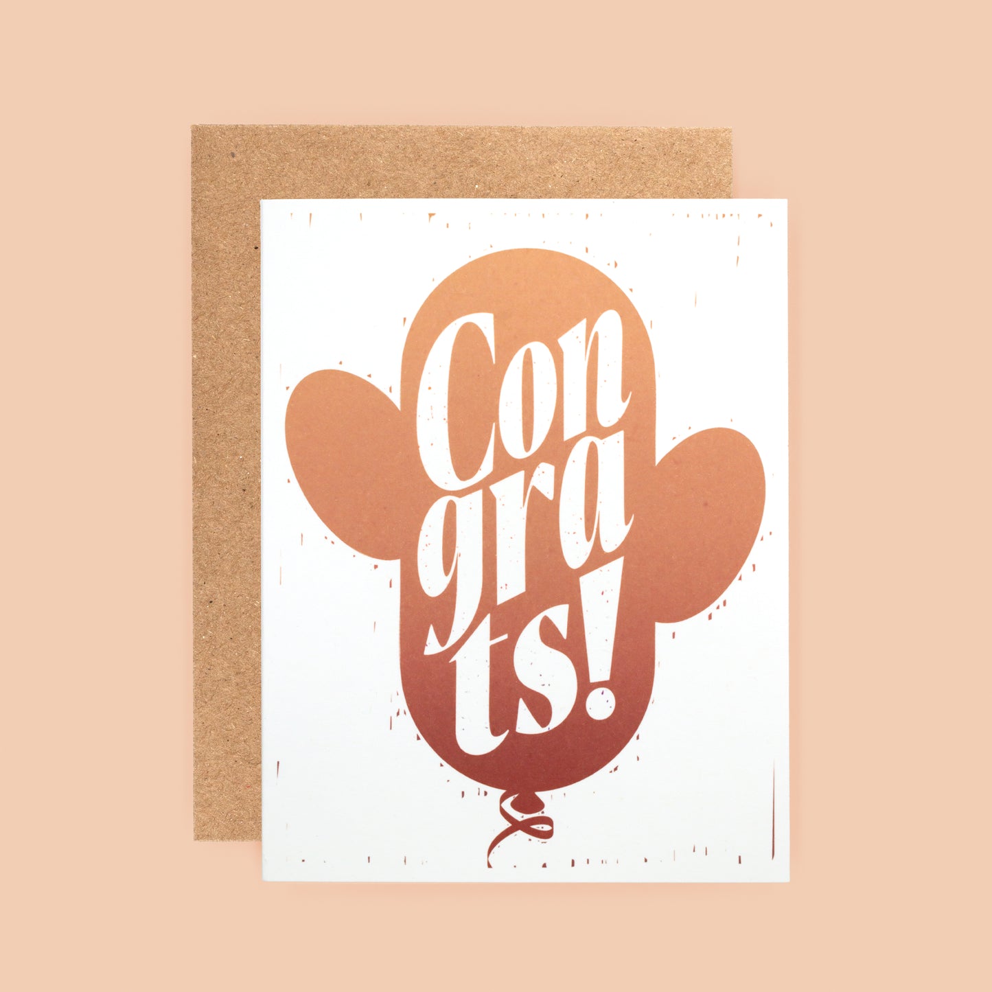 Congrats Saguaro Balloon Greeting Card