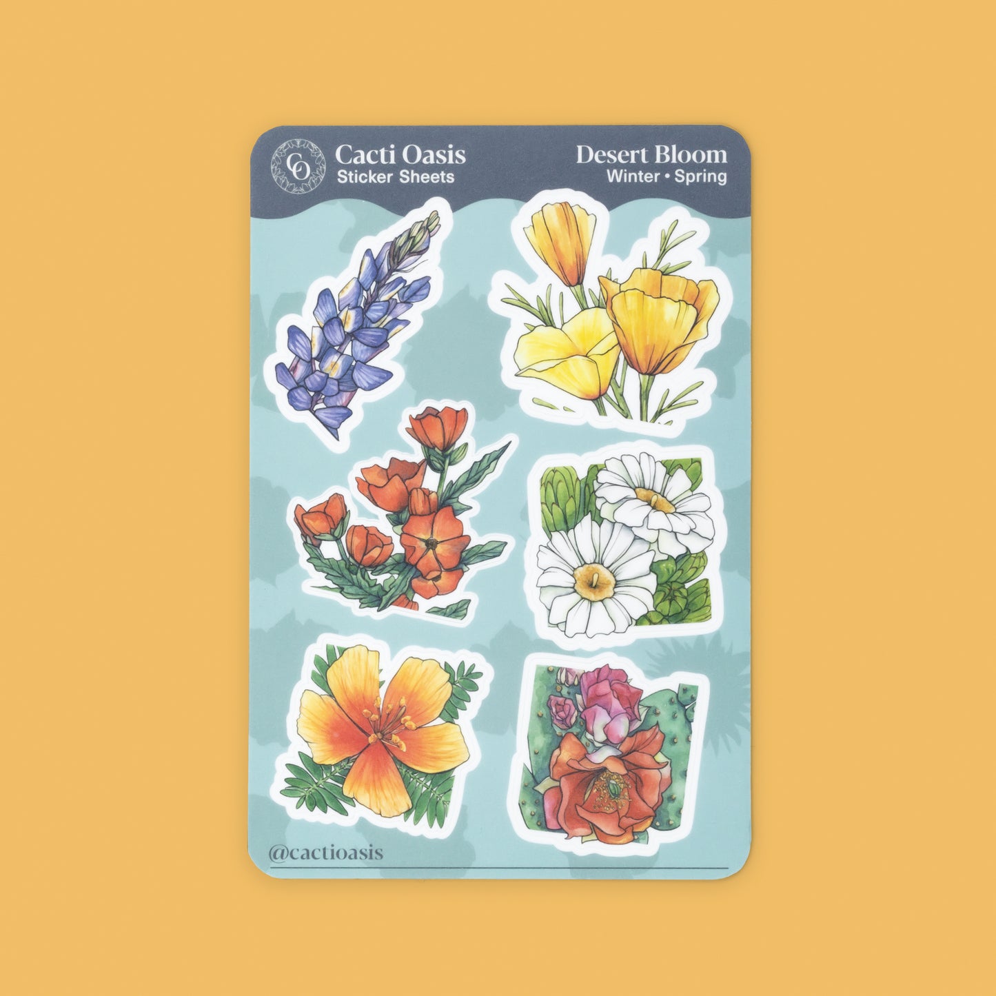 Desert Bloom - Winter/Spring Vinyl Kiss-cut Sticker Sheet