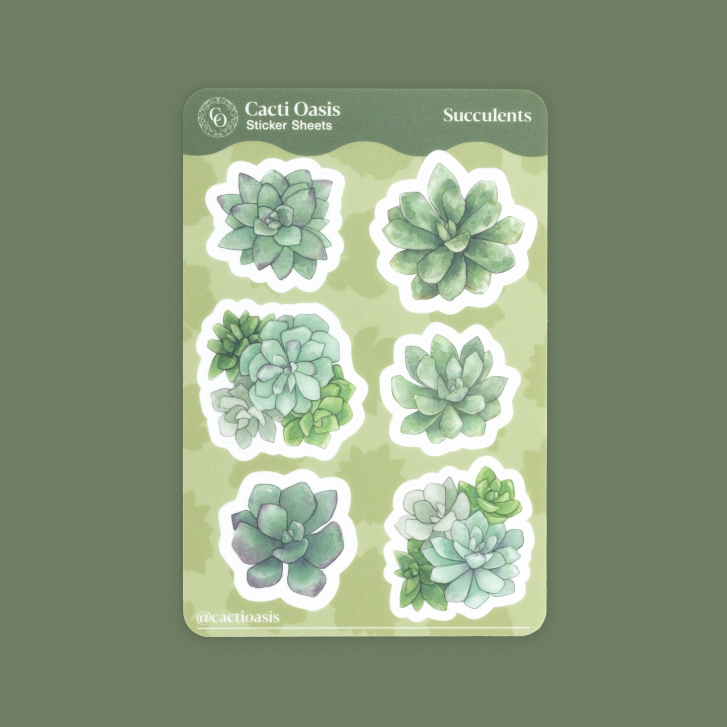 New Design! - Succulent Vinyl Sticker Sheet