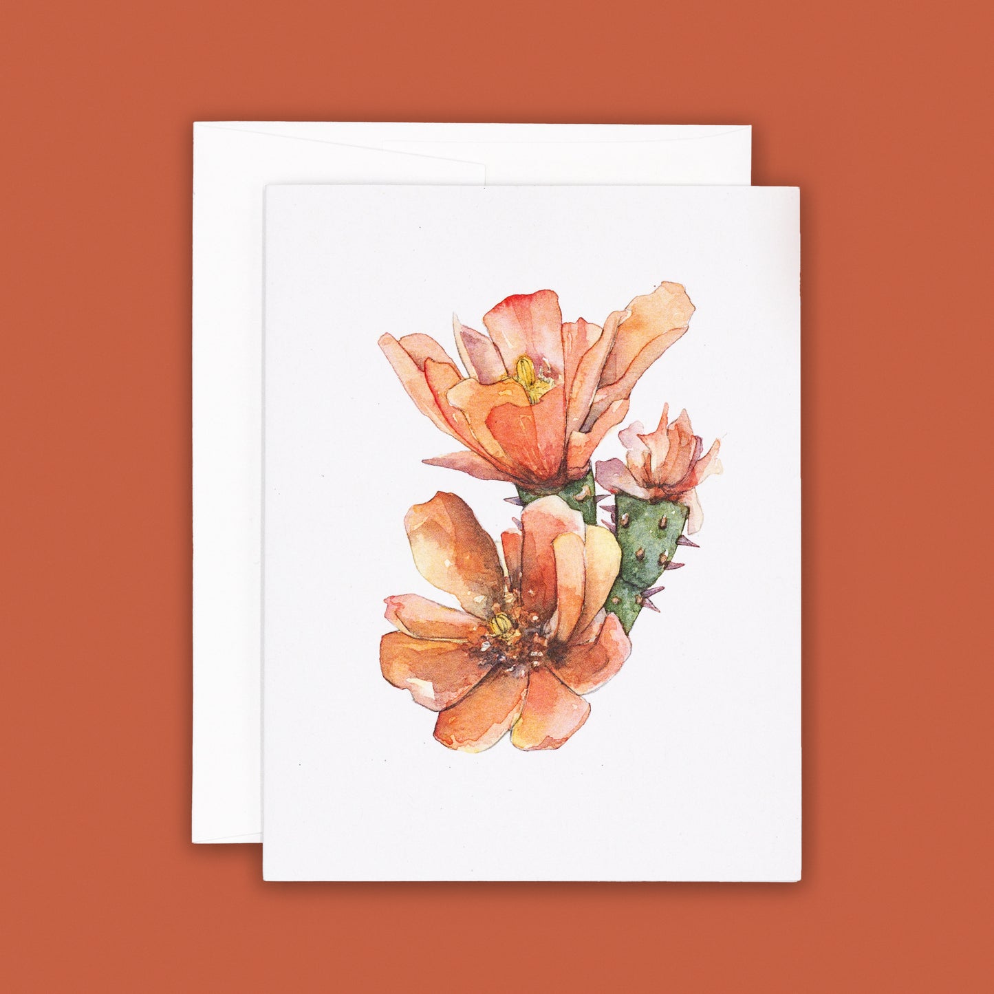 Orange Duo | Cholla Blossom Greeting Card