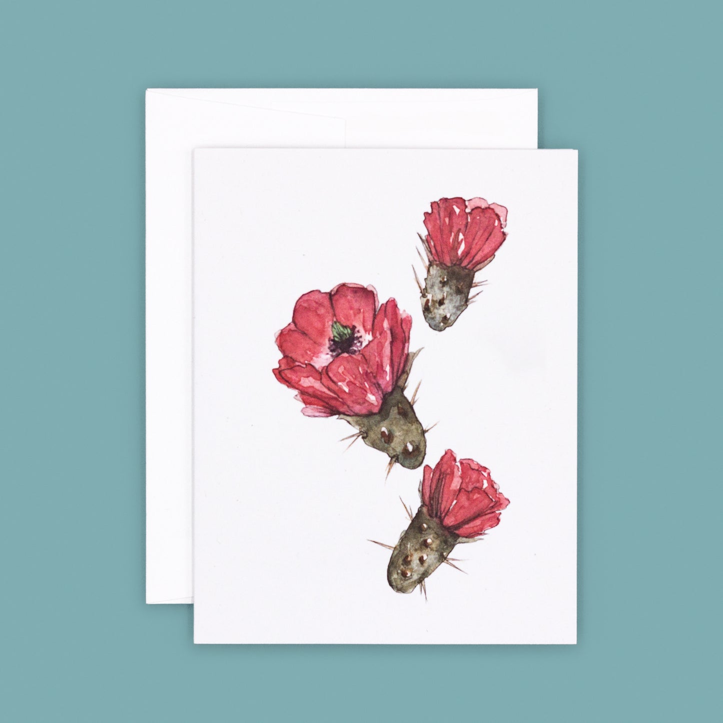 Trio Floral Buds | Claret Hedgehog Greeting Card