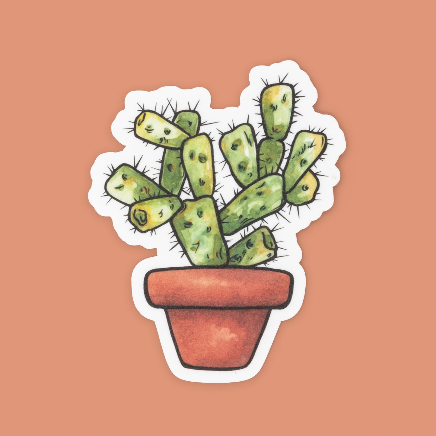 Potted Cacti Friend: Kevin Cholla Vinyl Die-cut Sticker