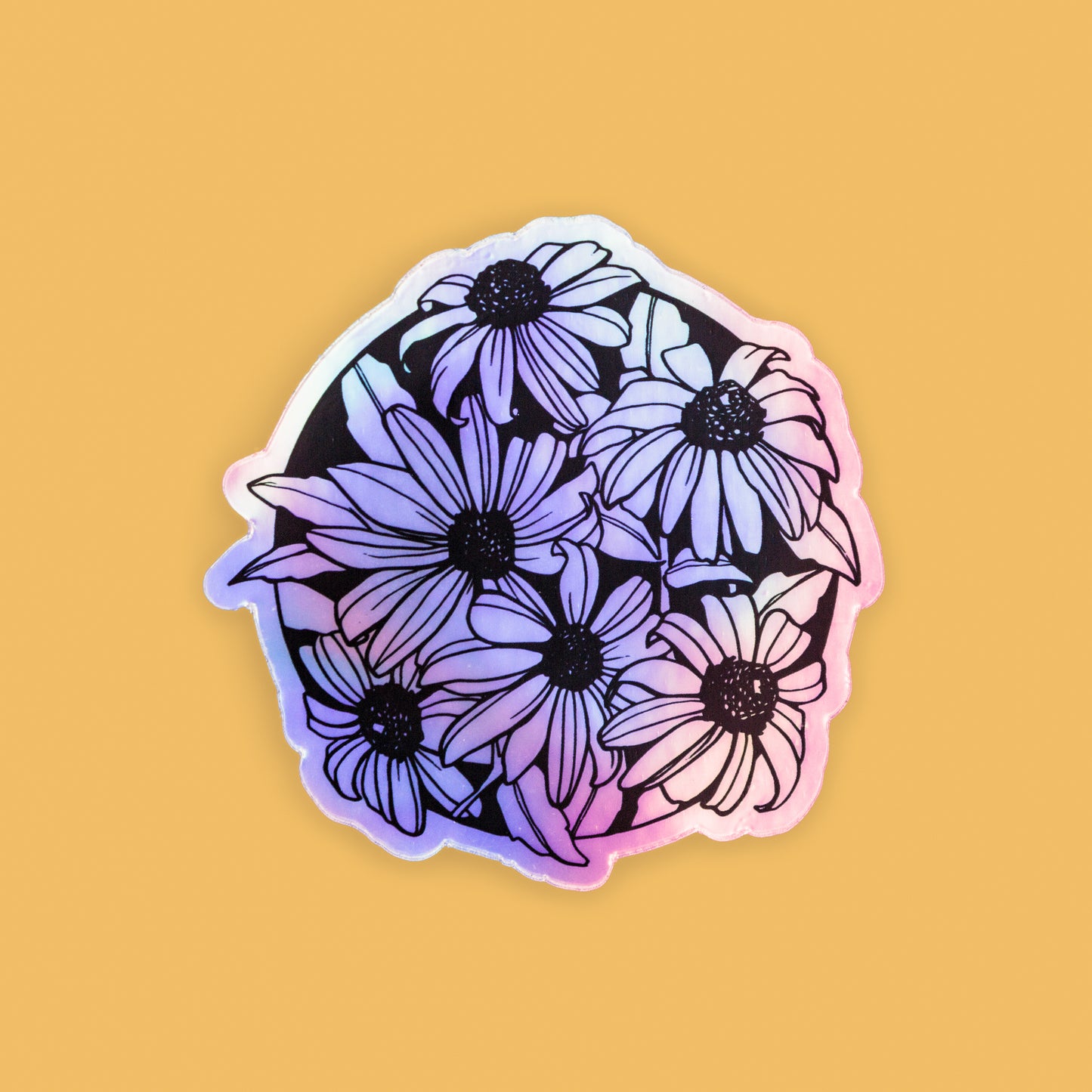 Holographic Black-Eyed Susan Sticker
