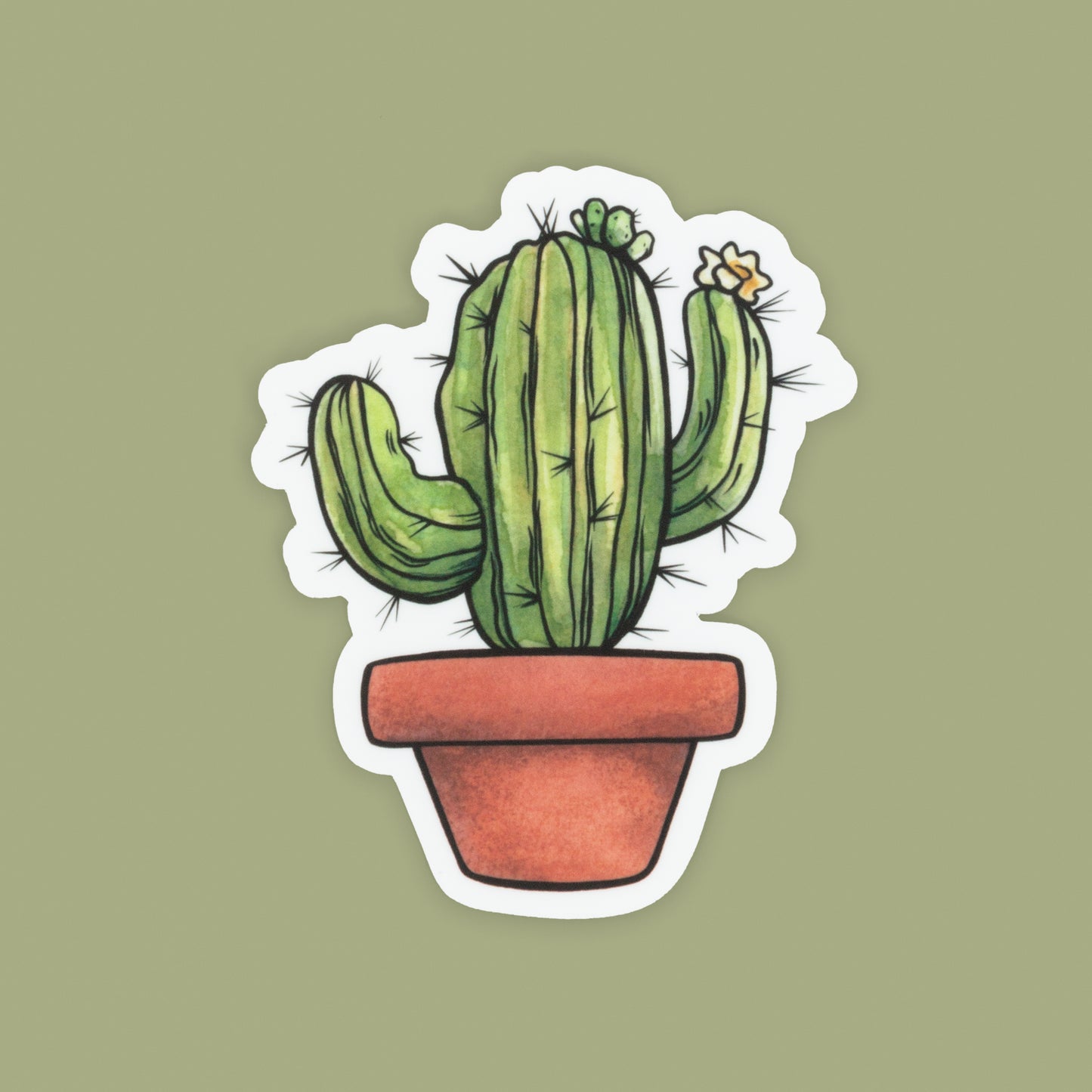 NEW LOOK | Potted Cacti Friend: Saguaro Vinyl Die-cut Sticker