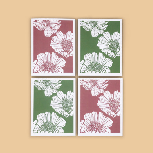 Bloom Floral Greeting Cards - SET of Four