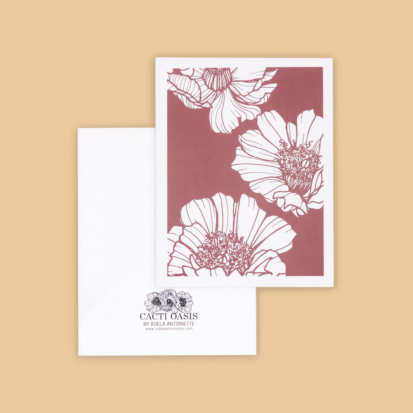 Card Sets | Bloom Floral Greeting Cards - Dusty Pink