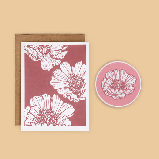 Bloom Patch & Dusty Pink Floral Greeting Card
