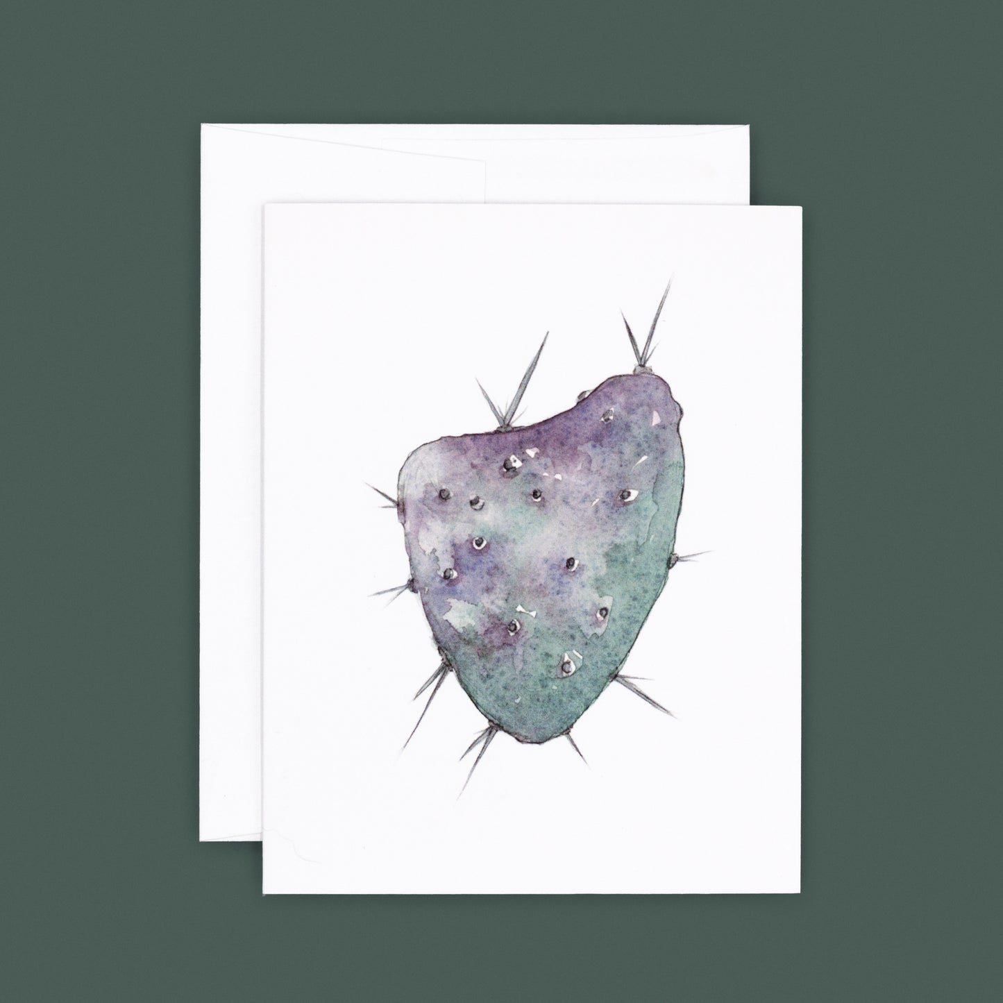 Card Sets | Prickly Pear Cactus Pad Greeting Card - Purple Pad