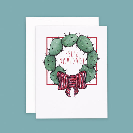 Feliz Navidad Wreath | Holiday Greeting Card