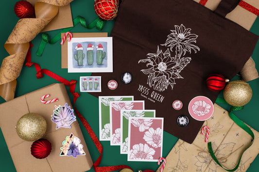 Holiday Gift Box | Coloring Book & Tote Bag | BROWN