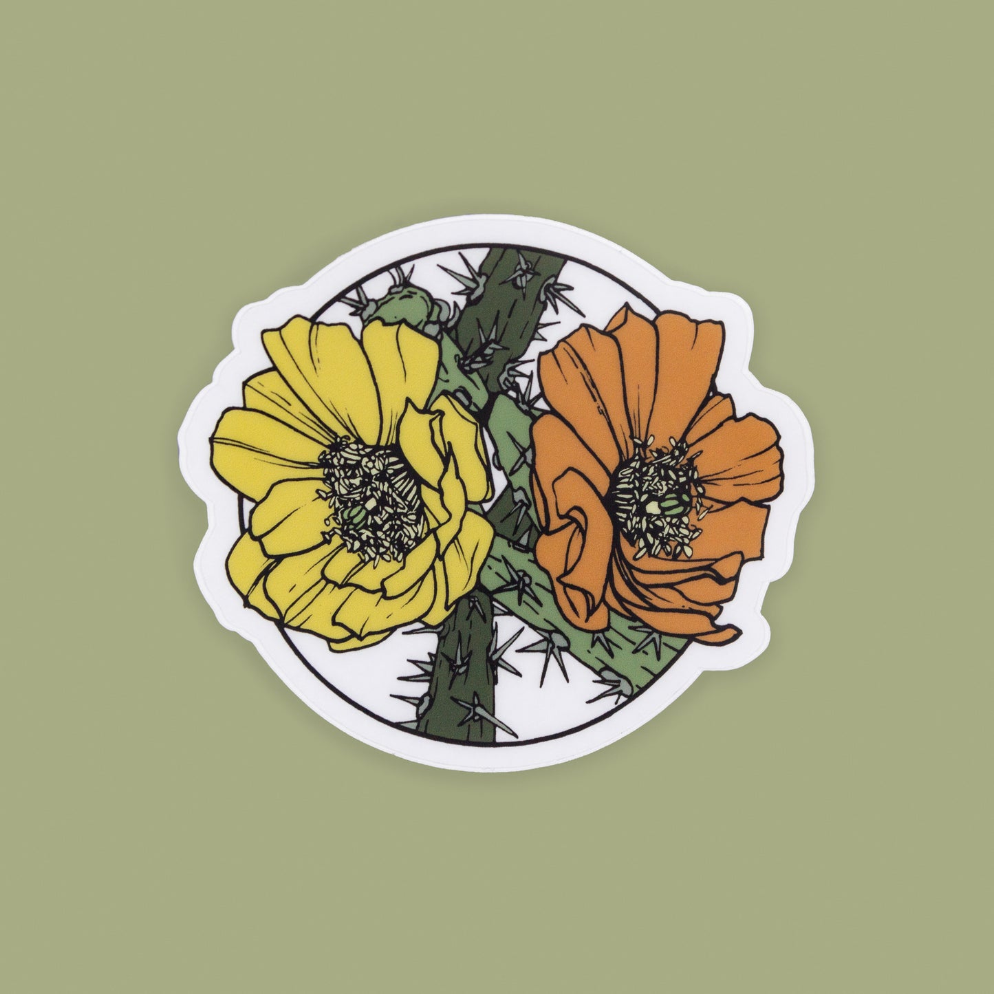 Clear Vinyl Sticker | Cholla Blossoms