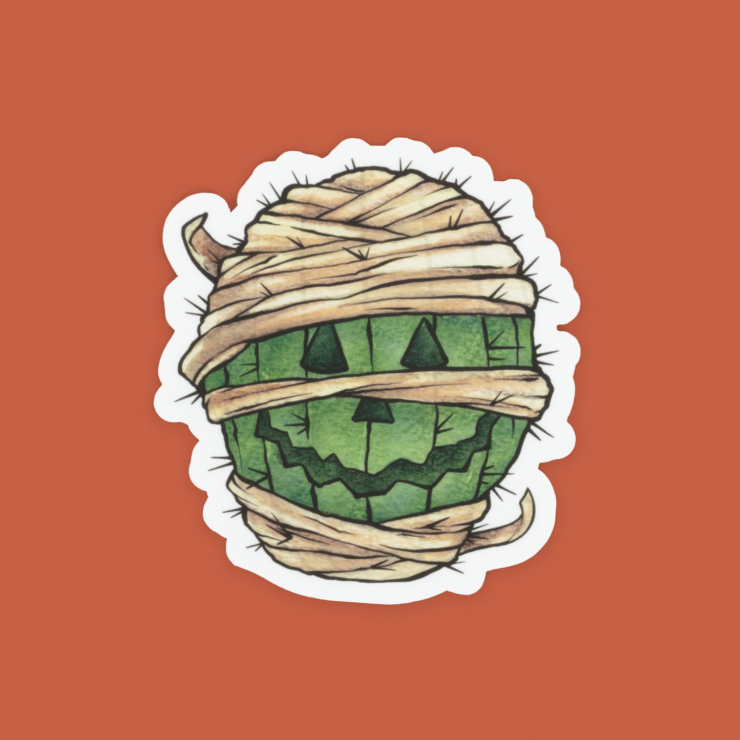 Mummy Cactus | Spooky Cacti Friend Vinyl Die-cut Sticker