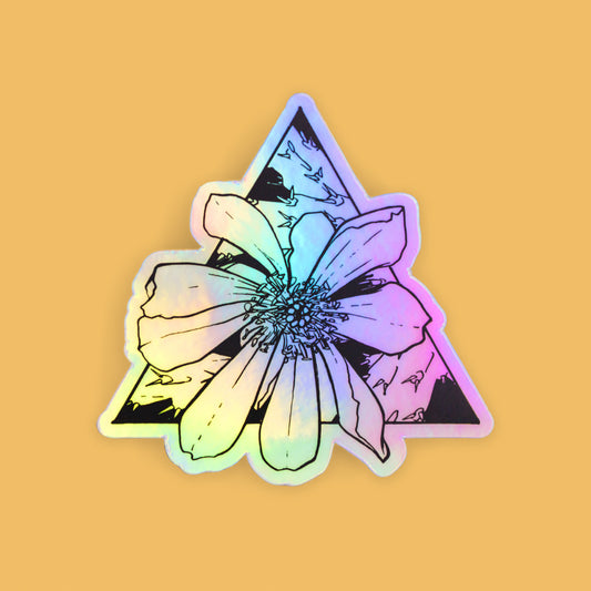 Holographic Cholla Flower Vinyl Sticker