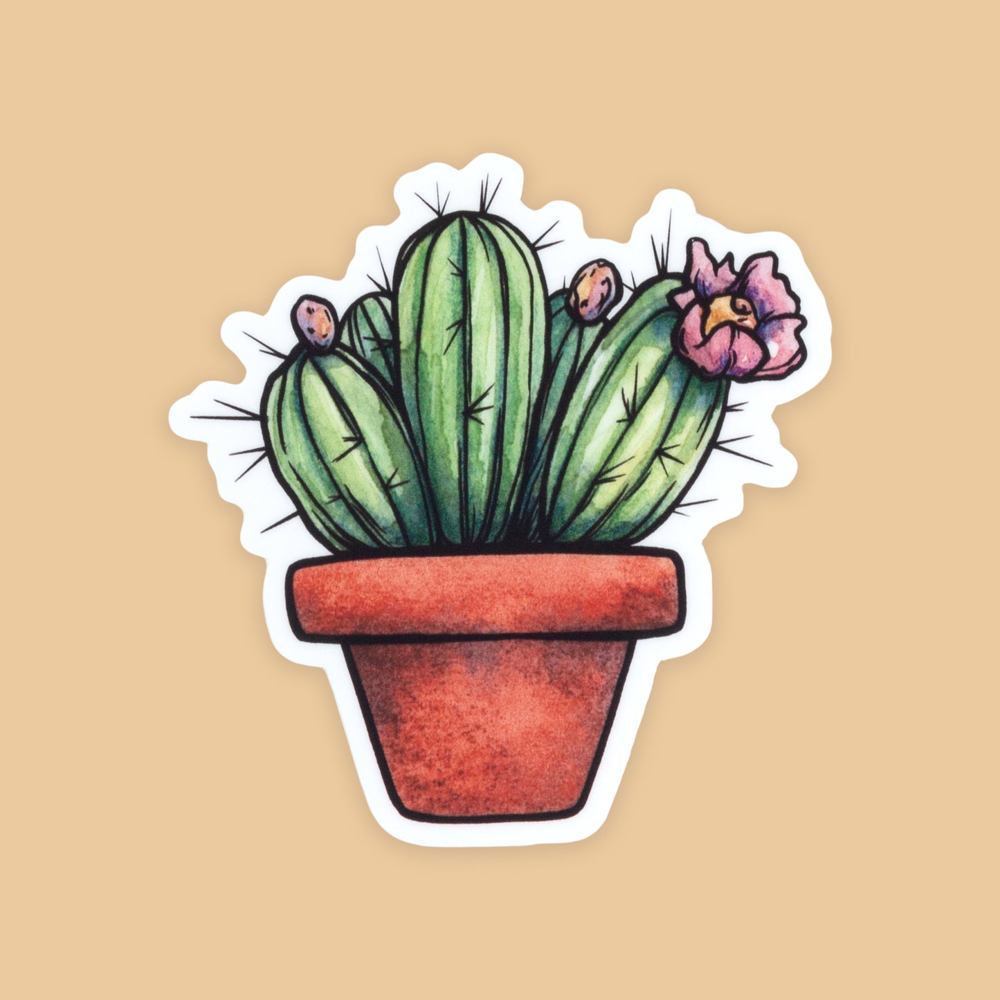 Potted Cacti Friend: Boyce Vinyl Die-cut Sticker