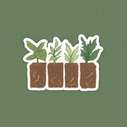 Soil Blocks Vinyl Sticker